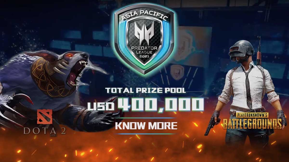 Acer Asia-Pacific Predator League 2020-21 grand finals for PUBG and DOTA 2 Acer Asia-Pacific Predator League 2020-21 grand finals for PUBG and DOTA 2