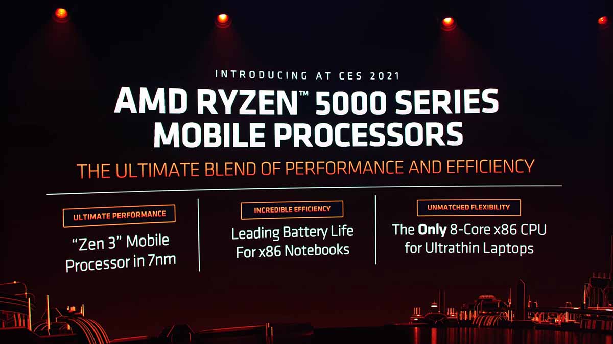 AMD Ryzen 5000 series mobile processors details