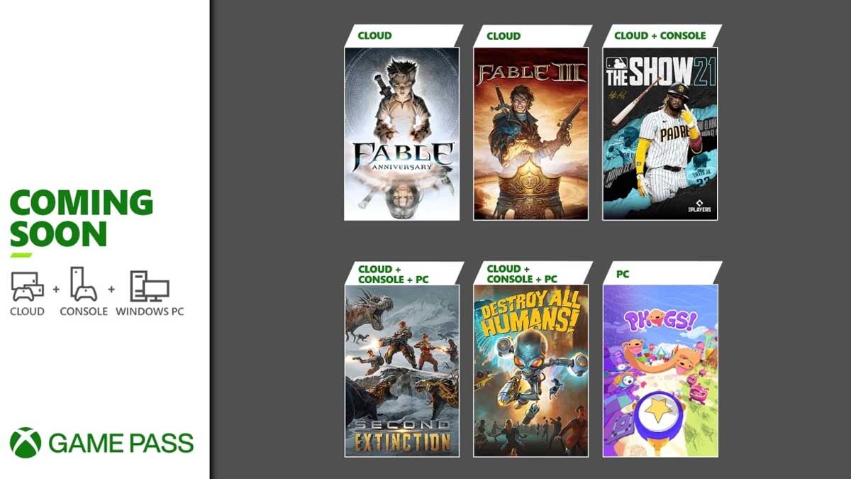 Microsoft Xbox Game Pass gets Fable Anniversary, MLB The Show 2021, Destroy all Humans Microsoft Xbox Game Pass gets Fable Anniversary, MLB The Show 2021, Destroy all Humans