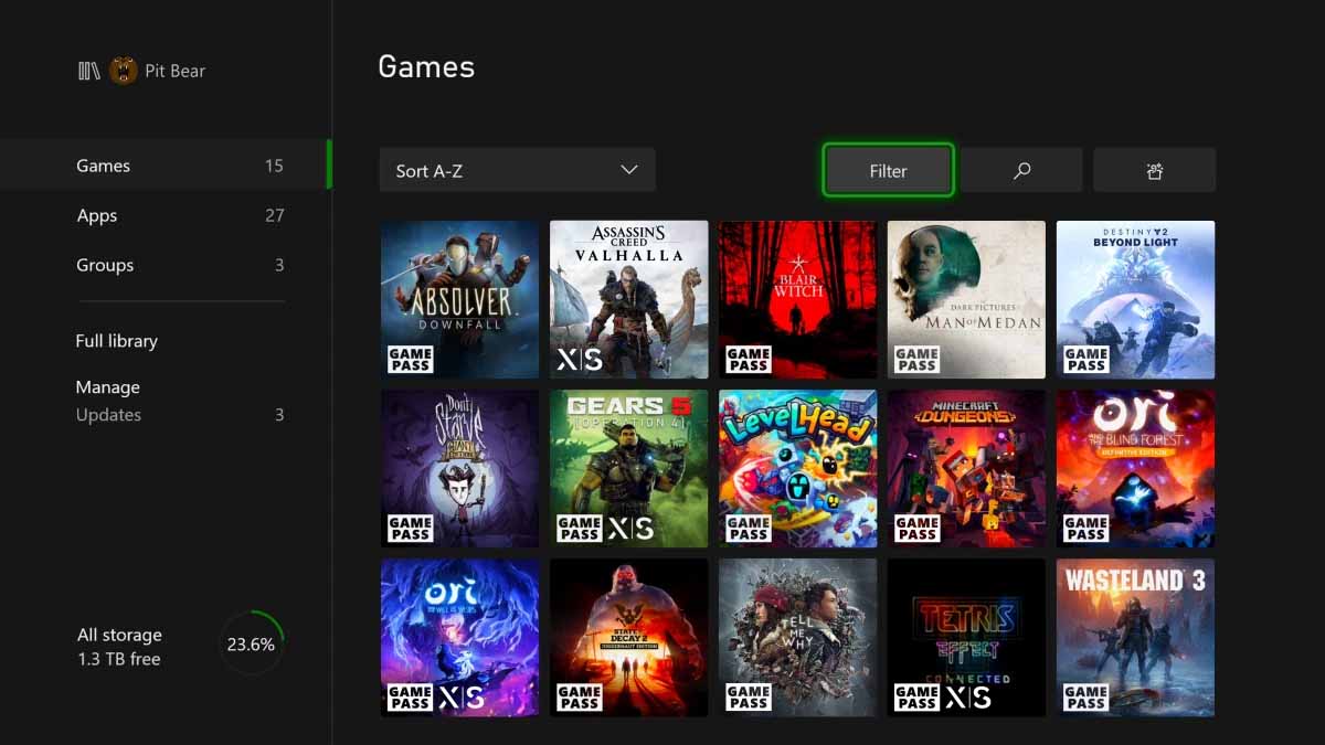 Microsoft Xbox Nov 2020 update. new Optimized for Series X S badges