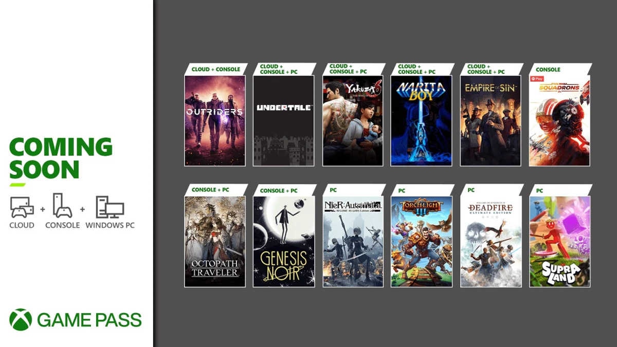 Xbox Game Pass to get Outriders, Yakuza 6, Star Wars Squadrons, and more Xbox Game Pass to get Outriders, Yakuza 6, Star Wars Squadrons, and more